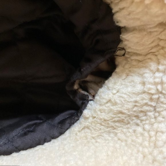 Pollini Women's Italian brown leather jacket size 42/10 US faux sheepskin lining - Picture 9 of 10